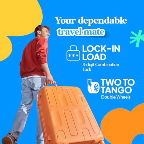 Image of American Tourister Ivy 2.0 | Small Size Cabin Trolley Bag (55 cm) | 360 8 Wheel Travel Luggage | Hard Case Polypropylene (PP) Suitcase | Combination Lock | Tan Orange