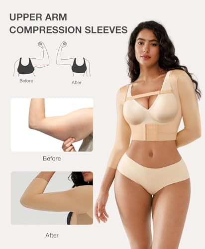 Lover-Beauty Arm Compression Sleeve for Women Arm Shapers Lipo Post Surgery Garments Posture Corrector2