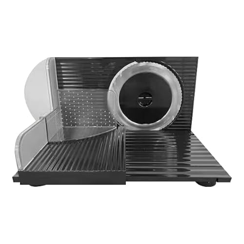 Emerio Allesschneider Made in EU, Edelstahl Messereinheit in Deutschland produziert, einstellbar 0-17mm, BPA frei, platzsparend klappbar, mit Sicherheitsschalter, Eco 100 Watt, MS-125000.1, Schwarz