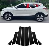8pcs Black for Nissan Qashqai(2016-2021) Car Window Center Pillar Stickers Car Window Trim Protect The Center Pillar Prevent Scratches Car Tuning Accessories