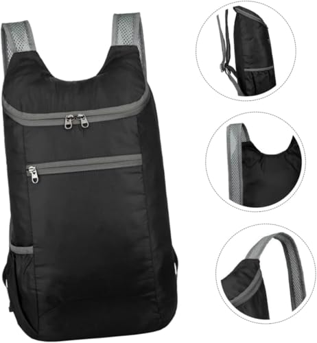 Mochila plegable ultraligera impermeable 35L negra miniatura 3