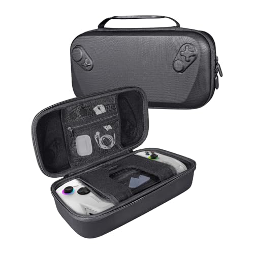 Rixavleo Funda de transporte universal para consola de juegos compatible con ROG para Xbox Ally X - Funda rígida portátil con cremallera para consolas de mano