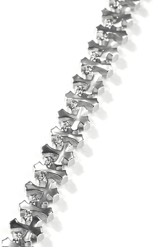 LUSSO 925 Sterling Silver Iced Out Cross Bracelet For Women And Men - 5A+ Iced Out Crosses Link Chain Bracelets, Jesus Bracelets Iced Chain Hip Hop Rapper Jewelry Gift - Image 6