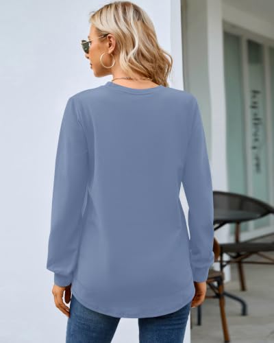 Image of MOLERANI Sweatshirts for Women Casual Long Sleeve Crewneck Shirt Tunic Tops