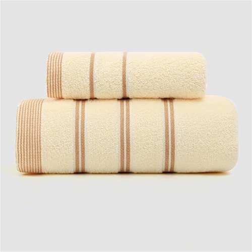 Serviette de bain en coton pour adultes - Kit duo 70x34cm et 140x70cm
