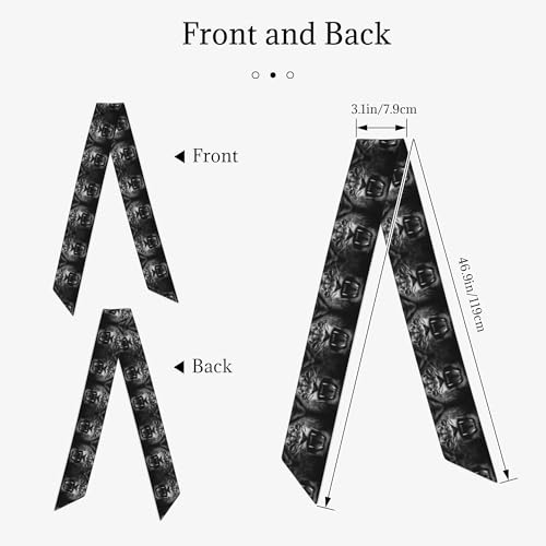 Chiffon Neckerchief Head Scarf, Printed Scarves for Women's Fashion2