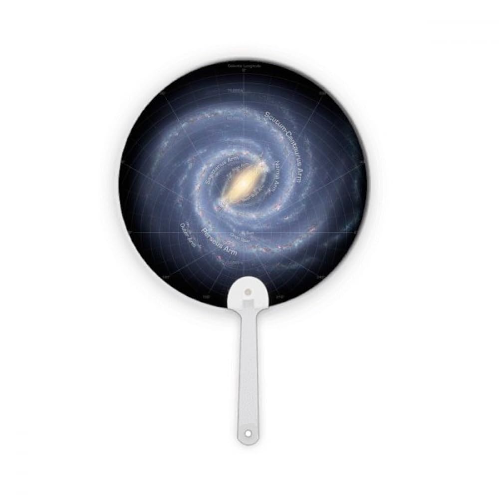 Éventail rond plastique galaxie pour décoration table anniversaire