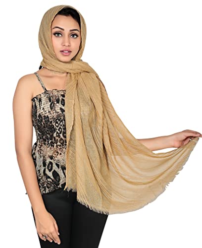 Image of ICW Women's Cotton Checks Tassel Scarf Stoles Shawl Head Scarves For Girls (BIG SIZE 80 X 180 CM)
