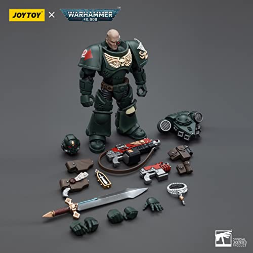 Leboo Joytoy Warhammer 40K 1/18 Action Figure Dark Angels Intercessors Brother Nadael Sergeant 4.8In High Joy Toy Models #TOP6