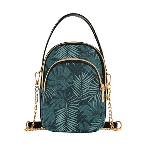 Sac à main feuilles tropicales bleu sarcelle : le cadeau parfait pour la Fête des Mères