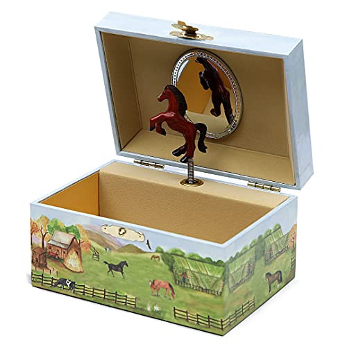 Enchantmints Country Hourse Boys Jewerly Box Spins to 