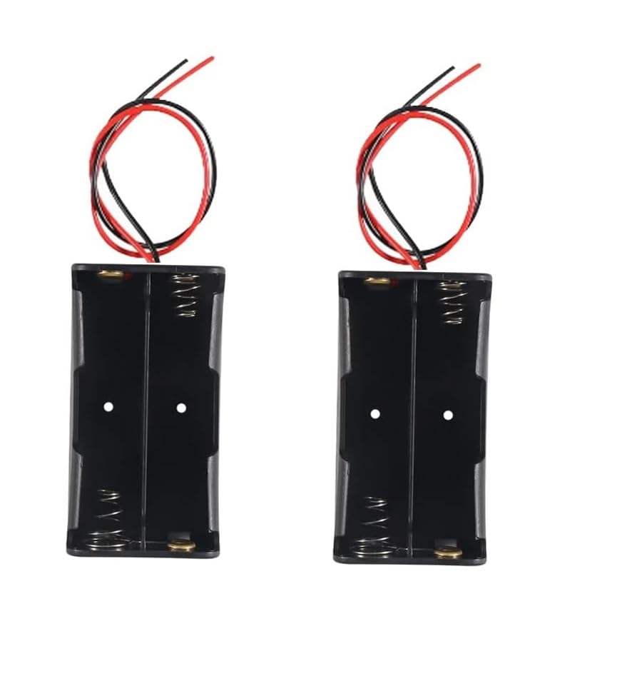 KITS4CREATORS 2X 18650 Lithium Battery Holder with Lead Wire Hard pin Spring Retention Pack of 2 Pcs-picture-28