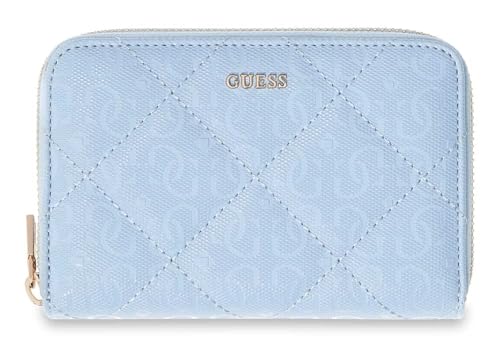 GUESS Porte-Monnaie Libby zippé bleu clair pour femme active