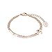 s.Oliver Armband Edelstahl Damen Armschmuck, mit Glas, 16+4 cm, Apricot, Anker, Kommt in Schmuck Geschenk Box, 2018350