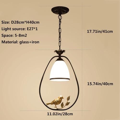 Lámpara colgante regulable de hierro y cristal para salón 7