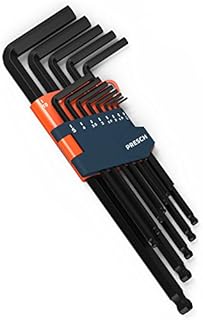 Presch Innensechskant Satz 13 tlg mit Kugelkopf HX - Profi Innensechskantschlüssel Set - Schlüssel klein und kompakt mit Halter