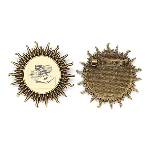 Motif d'illustration de poker en métal avec broche soleil haute finition