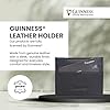 Guinness Official Leather Credit Card Holder for Men – RFID Blocking Slim Card Wallet, 6 Card Slots & Central Pocket – Genuine Leather Wallet – Black Stitch #1