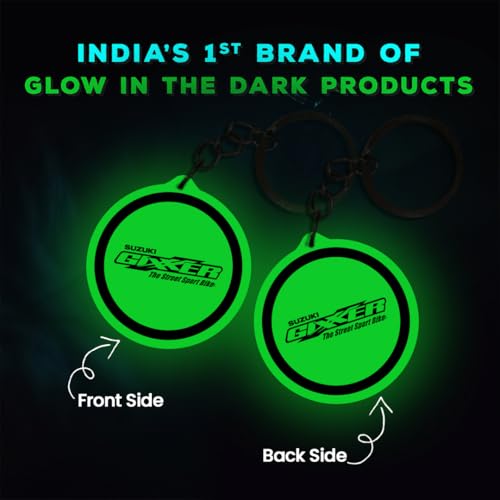 Image of Mi Glow Store Glow in Dark Keychain for Bike Men | Gift for Man | Bike Accessories | Charges in Light Glows in Dark | Key chain for Bike