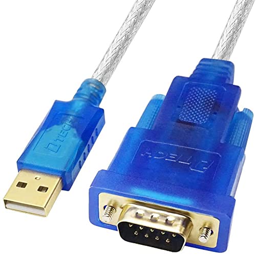 DTech USB zu RS232 Seriell Adapter kabel mit FTDI FT232RL Chipsatz DB9 RS232 Stecker unterst&uuml;tzt Windows 11 10 8 7 und Mac Linux (2 m)