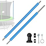 Replacement Trampoline Enclosure Poles for 12/14/15/16FT, Trampoline‘ Bottom Frame Tube and Top Frame Tube with Foam, 2pcs Together, Part # 10,11,