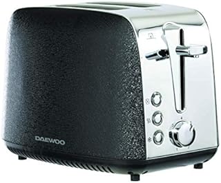 Daewoo SDA2052 Glace Noir 1.7L Pyramid Sparkling Kettle, Removable & Washable Limescale Filter, Non-Slip Feet Cord Storage, Auto/Manual Switch Off, Concealed Heating Element- (Black)