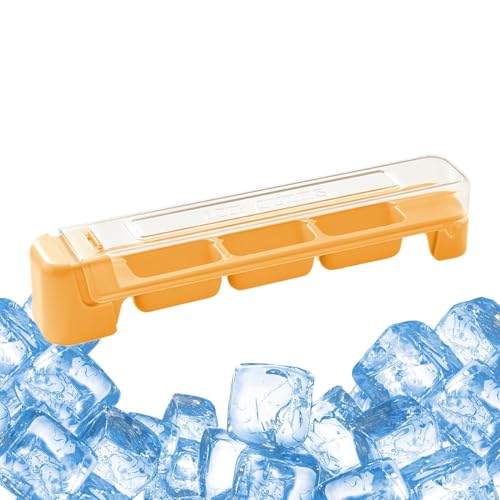 Cubitera con tapa, bandeja para cubitos de hielo para el hogar, diseño de cobertura sellada, gadget de cocina para cócteles, café, whisky