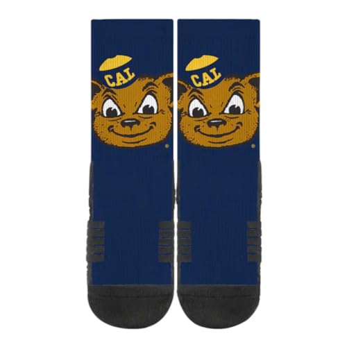 Strideline California Golden Bears Mascot NCAA Licensed Crew Socks - Blue2