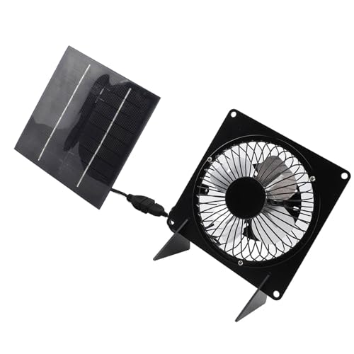 CHENZILIN Solar Power Ventilation Fan Kits Waterproof Monocrystalline Exhaust Fan for Chicken Coops Greenhouses Sheds Pet Houses