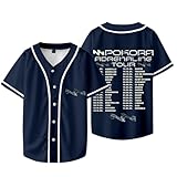 M Pokora Adrenaline Tour Dates Baseball T-Shirts Femmes Hommes Mode Col V Manches Courtes Tee, style 3, M
