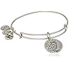 Alex and Ani Occupations Expandable Bangle for Women, Teacher Charm, Rafaelian Silver Finish, 2 to 3.5 in, A18EBTCRS