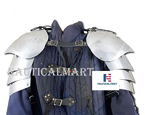 New Medieval Pair of Pauldron in Steel Armor LARP