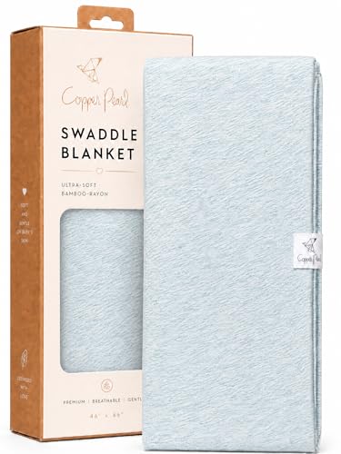 Image of Copper Pearl Swaddle Blankets for Newborns | Soft Stretchy Receiving Blankets for Boys and Girls | Large 46 x 46 Inch Baby Blankets | Lightweight and Breathable Swaddles | Lennon