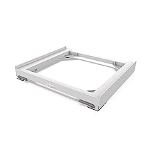 Meliconi Base Move Evo, Base Anti-Vibrazione con Ruote e Freni, Compatibile con Lavatrici e Asciugatrici 60 cm, Portata 250 Kg, Bianco
