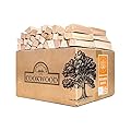 Smoking Chunks - Maple, Beech & Oak. 5 Inch Universal Cooking Firewood - 15lbs. ~1000cuin Premium Kiln Dried Cooking Wood for Grills, Smokers and Ooni, Solo, Bertello Pizza Ovens (Hardwood Blend)