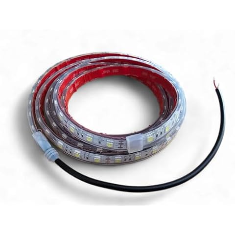 IP68 16FT RED Marine Submersible LED Light Strip 12V, LED Rope Lights, Waterproof Led Lights, Under Gunnel Lights Cover