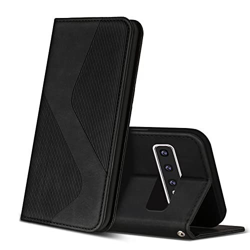 ZONNAVI Funda para Samsung Galaxy S10 Plus, Funda Libro de Cuero con Ranura para Tarjeta y Magnético, Wallet Flip Caso Cubierta Case Carcasa para Samsung Galaxy S10 Plus (Negro)