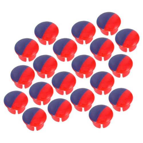 GLEAVI 100 Stück Ersatz Wasserhahnknöpfe Warm Kalt Markierung Langlebige Kunststoff Indexknöpfe in Blau und Rot Zubehör für Küchen und Badarmaturen Einfache Montage Reparaturset