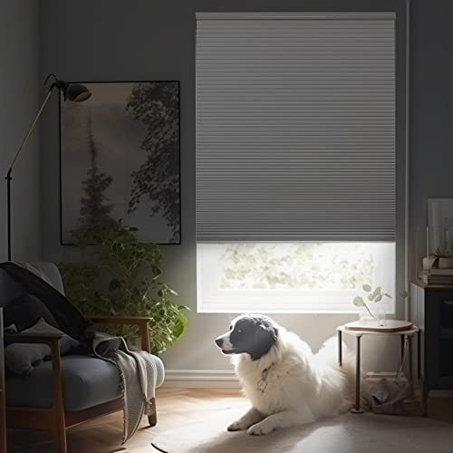 Joydeco Cellular Shades, Cordless Blackout Shades for Indoor Windows, Honeycomb Blinds for Thermal Insulated & Noise Reduction (Grey, 33" W x 64" H) by Joydeco - Image 8