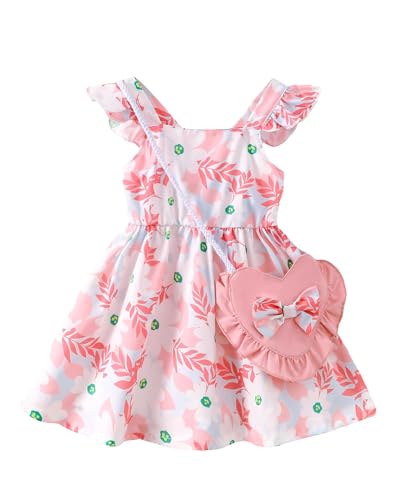 Image of Mioglrie Baby Girl Clothes Newborn Dress Summer Toddler Girls' Clothing Casual Sundress with Cute Bag Infant Outfits