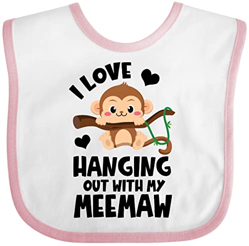 inktastic Monkey I Love Hanging Out with My Meemaw Baby Bib