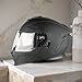 1Storm Motorcycle Helmet Street Bike Modular Flip up Dual Visor Sun Shield Full Face HJK920: Matt Black