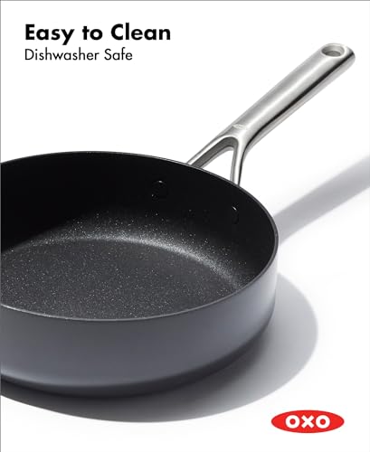OXO Professional 3QT Saute Pan Jumbo Cooker with Lid, Hard Anodized Ceramic Nonstick Cookware PFAS-Free, Stainless Steel, Induction Suitable, Diamond Reinforced Coating Dishwasher and Oven Safe, Black - image 5
