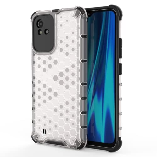 Image of Prime Retail Hard PC Back Case Cover for Realme Narzo 50i Anti Slip Ultra Thin Shockproof Reinforced Corners (Transparent)