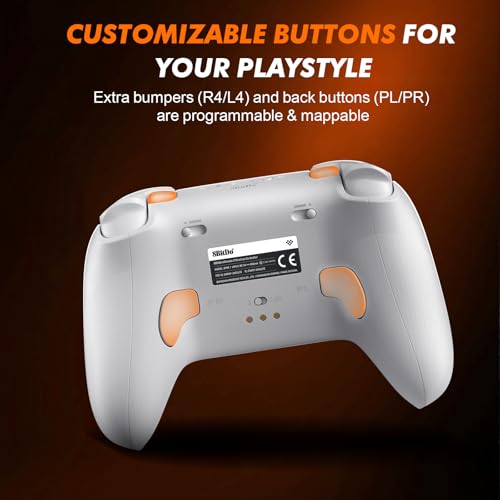 Image of 8BitDo Ultimate 2 Wireless Controller, Game Gamepad for PC Steam Android with TMR Joysticks, Switchable Hall Effect /Tactile Triggers, RGB Fire Ring, PC Steam Gamer Gift