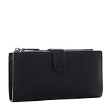 DESIGN MIT PLATZ (21 x 10 x 3 cm)... Der zeitlose Damengeldbeutel mit hochwertigem YKK Zipper aus hochwertigem Leder mit praktischer Aufteilung - alles hat seinen Platz und das Suchen endlich ein Ende!