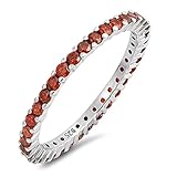 CHOOSE YOUR COLOR Sterling Silver Eternity Ring