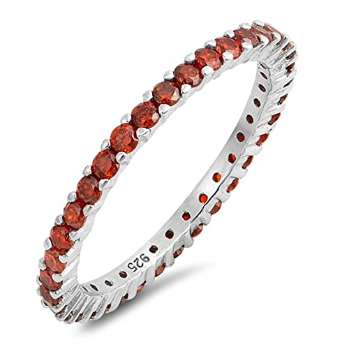 CHOOSE YOUR COLOR Sterling Silver Eternity Ring