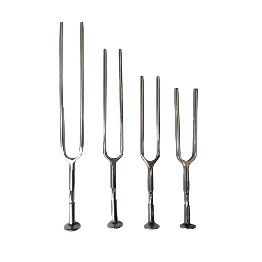 XBONZ Surgical Tuning Fork Set – 128Hz, 256Hz, 512Hz, 1028Hz – Stainless Steel Diagnostic Medical Instrument for Vibration & Hearing Tests-picture-17