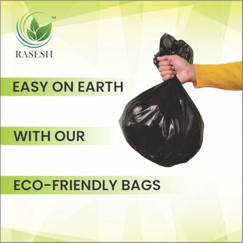 Image of Premium Garbage Bags | 42 X 48 Inches (Jumbo XL)| 10 Count (Pack of 1) | Dustbin Bags | Trash Bags | Black Colour